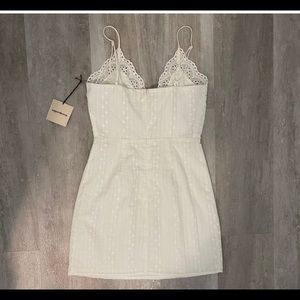Superdown off white eyelet dress size small